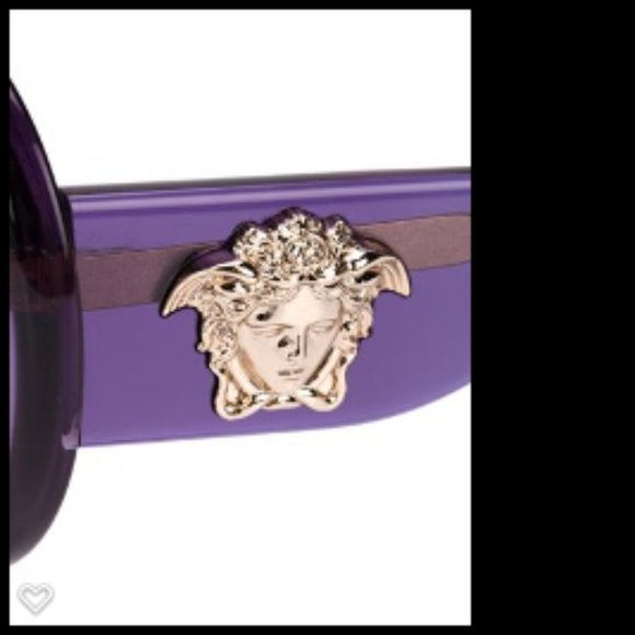 RARE VERSACE PURPLE MEDUSA ROUND SUNGLASSES - Picture 2 of 7